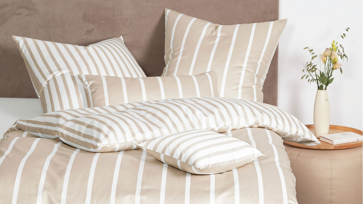 Bettwäsche-Set Janine® aus Naturfaser in Beige Janine® Bettwäsche-Set Naturell - ca. 155 x 220 cm