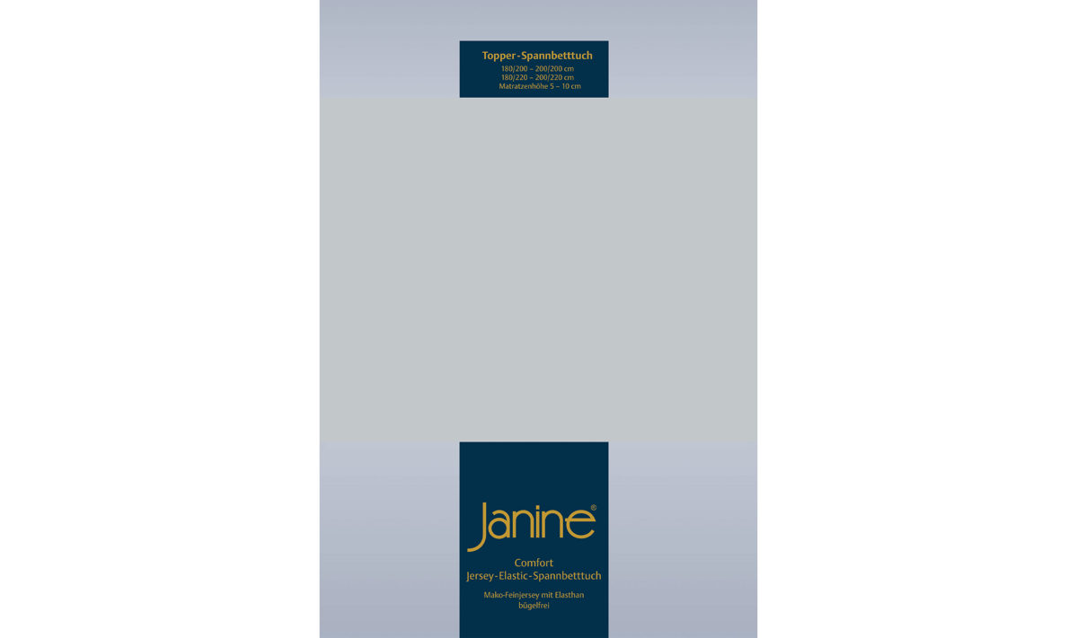 Spannbettlaken Janine aus Stoff in Silber Janine® Spannbettlaken Silber - ca. 100 x 200 cm