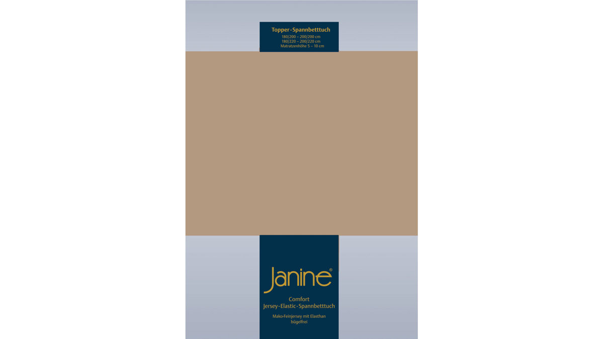 Spannbettlaken Janine aus Stoff in Braun Janine® Spannbettlaken Nougat - ca. 100 x 200 cm