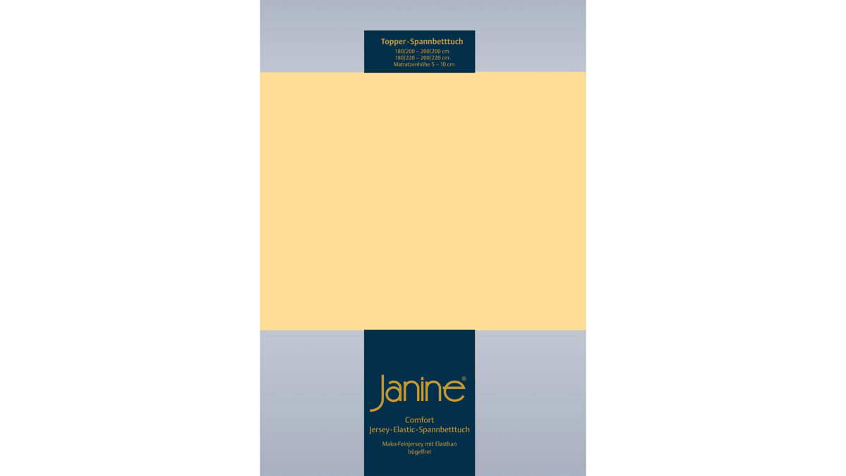 Spannbettlaken Janine aus Stoff in Gelb Janine® Spannbettlaken Vanille - ca. 100 x 200 cm