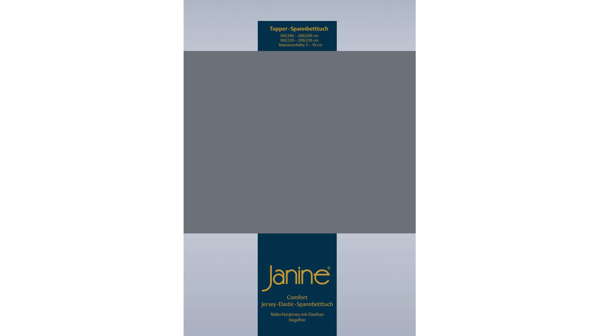 Spannbettlaken Janine aus Stoff in Anthrazit Janine® Spannbettlaken Opalgrau - ca. 100 x 200 cm