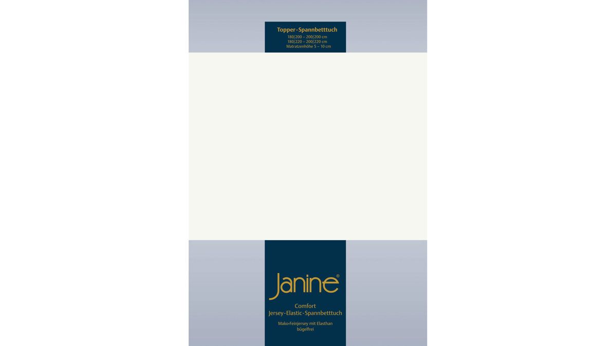 Spannbettlaken Janine aus Stoff in Ecru Janine® Spannbettlaken Ecru - ca. 200 x 200 cm