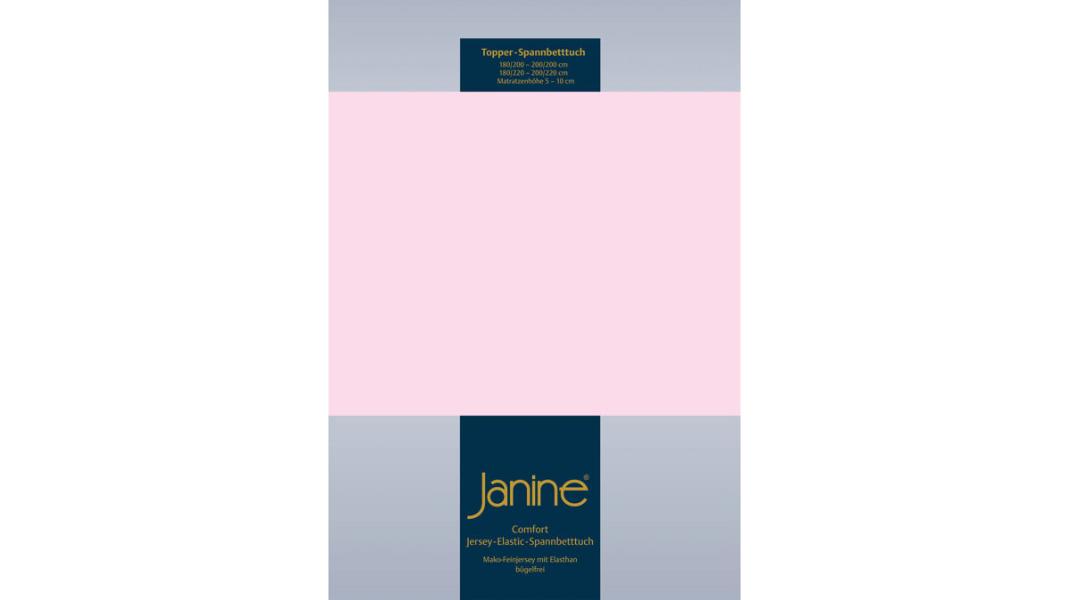 Spannbettlaken Janine aus Stoff in Rosa Janine® Spannbettlaken Zartrosa - ca. 200 x 200 cm