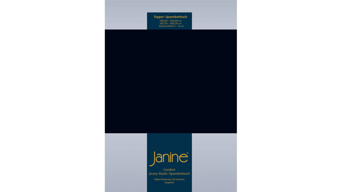 Spannbettlaken Janine aus Stoff in Schwarz Janine® Spannbettlaken Schwarz - ca. 200 x 200 cm