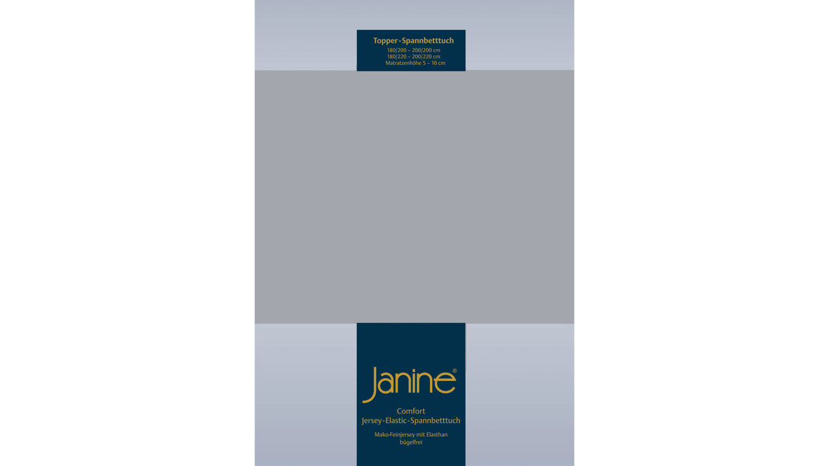 Spannbettlaken Janine aus Stoff in Hellgrau Janine® Spannbettlaken Platin - ca. 100 x 200 cm