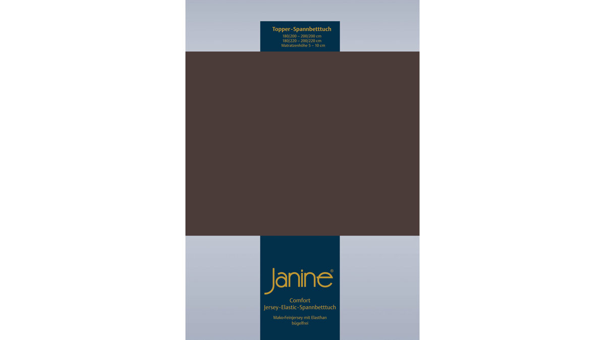 Spannbettlaken Janine aus Stoff in Dunkelbraun Janine® Spannbettlaken Dunkelbraun - ca. 150 x 200 cm