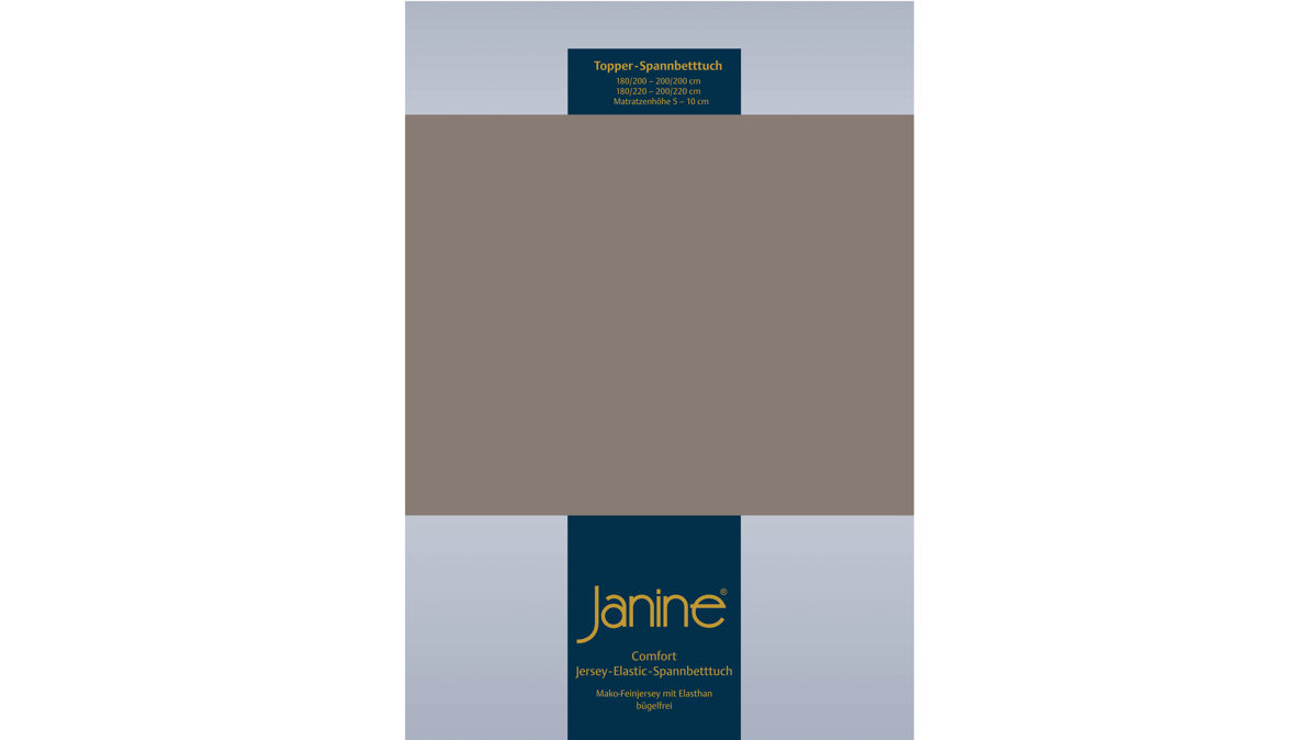 Spannbettlaken Janine aus Stoff in Hellbraun Janine® Spannbettlaken Taupe - ca. 200 x 200 cm