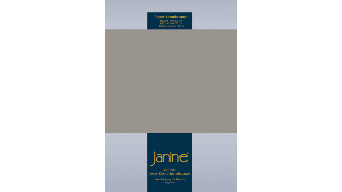 Spannbettlaken Janine® aus Stoff in Grau Janine® Spannbettlaken Vulkan - ca. 150 x 200 cm