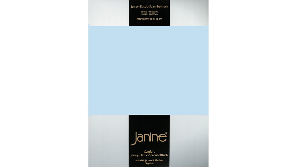 Spannbettlaken Janine aus Stoff in Hellblau Janine® Spannbettlaken Hellblau - ca. 100 x 200 cm