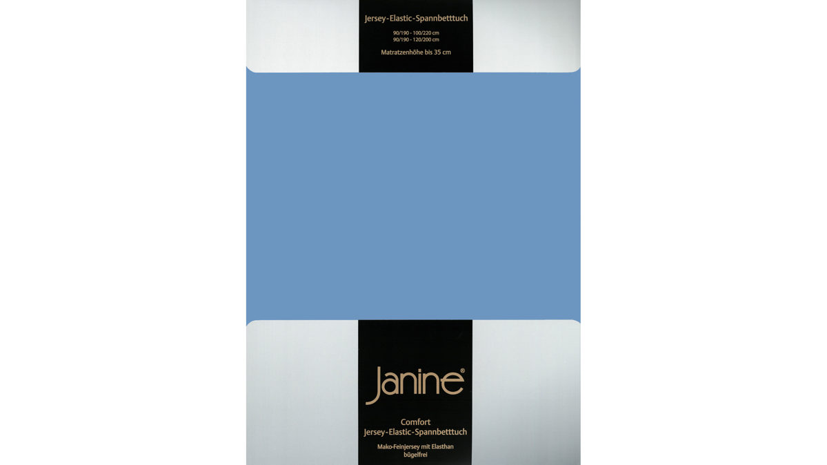 Spannbettlaken Janine aus Stoff in Blau Janine® Spannbettlaken Blau - ca. 100 x 200 cm