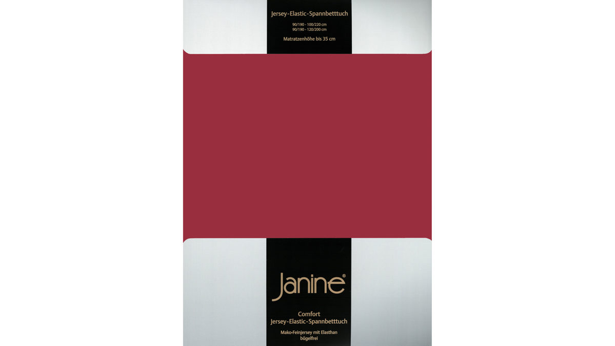 Spannbettlaken Janine aus Stoff in Graphit Janine® Spannbettlaken Granat - ca. 100 x 200 cm