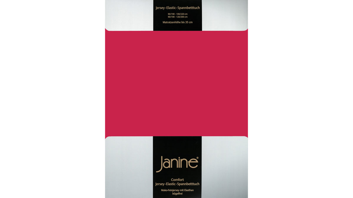 Spannbettlaken Janine aus Stoff in Rot Janine® Spannbettlaken Rot - ca. 100 x 200 cm