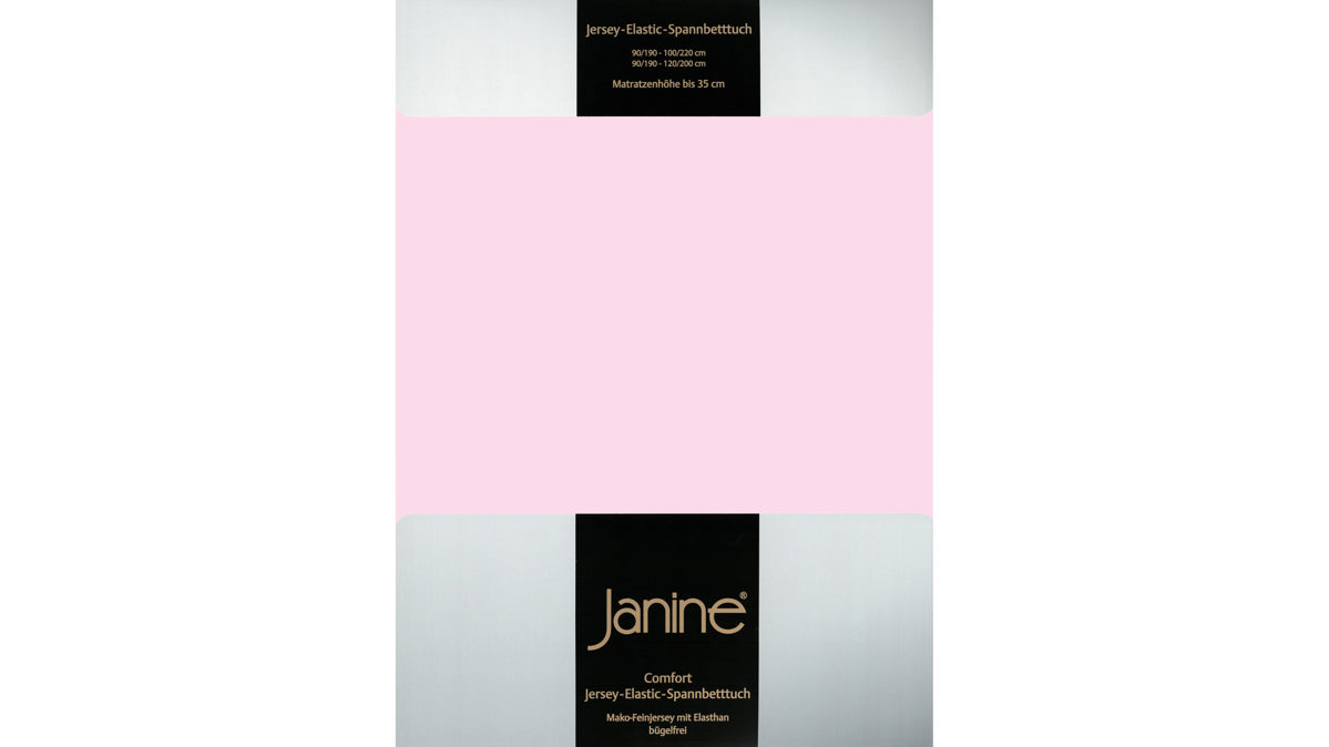 Spannbettlaken Janine aus Stoff in Rosa Janine® Spannbettlaken Zartrosa - ca. 100 x 200 cm