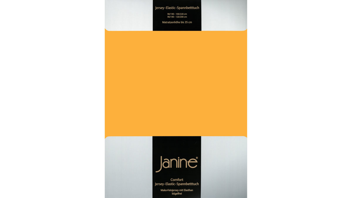 Spannbettlaken Janine aus Stoff in Apricot Janine® Spannbettlaken Sonnengelb - ca. 150 x 200 cm