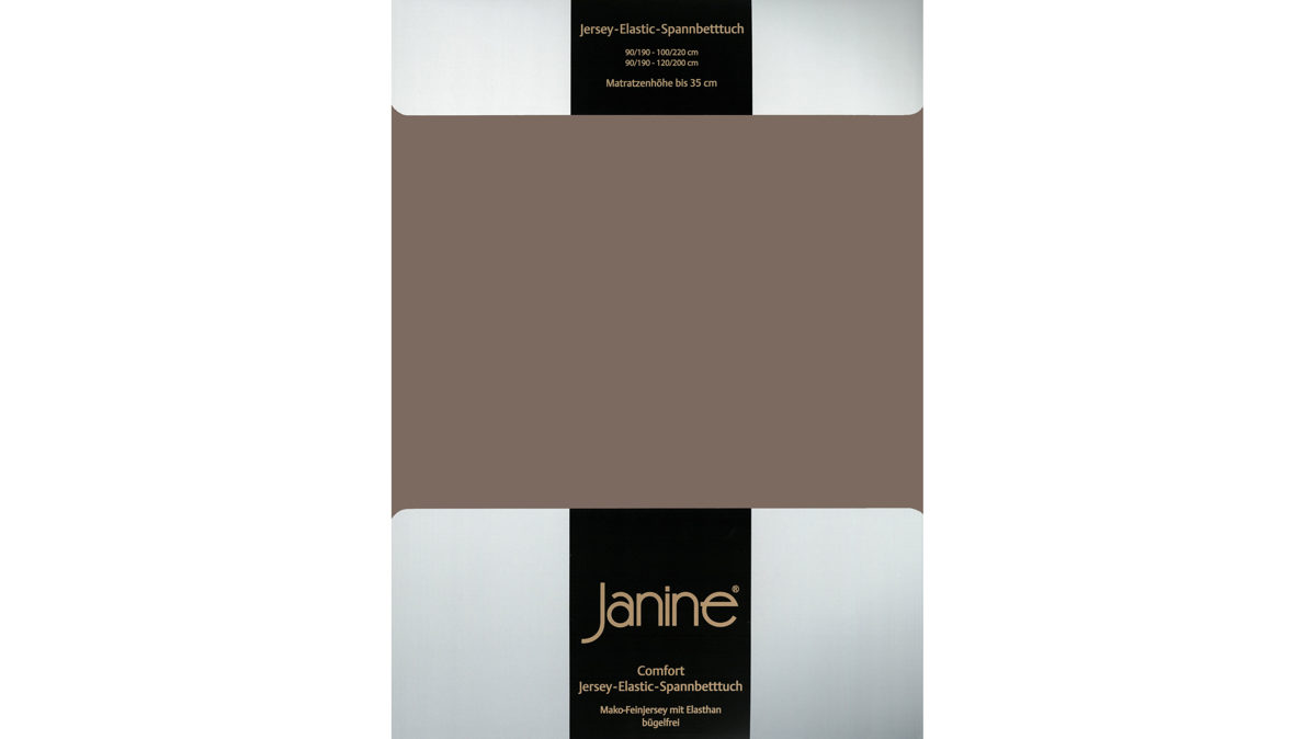 Spannbettlaken Janine aus Stoff in Cappuccino Janine® Spannbettlaken Capuccino - ca. 100 x 200 cm