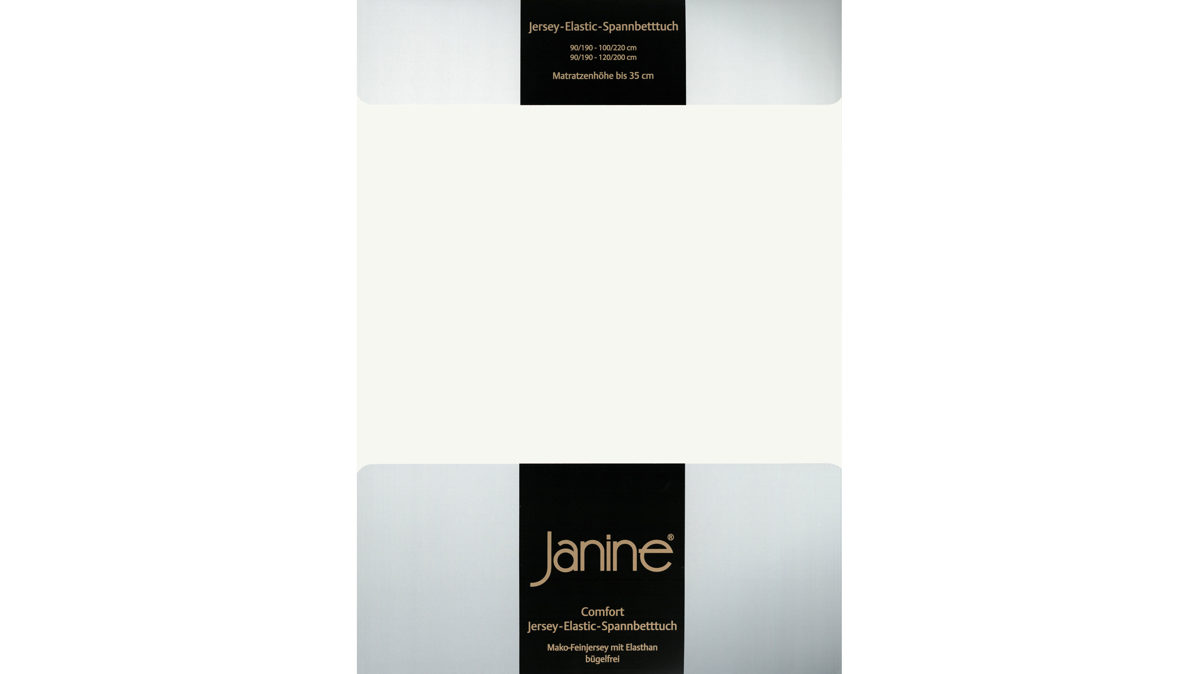 Spannbettlaken Janine aus Stoff in Ecru Janine® Spannbettlaken Ecru - ca. 100 x 200 cm