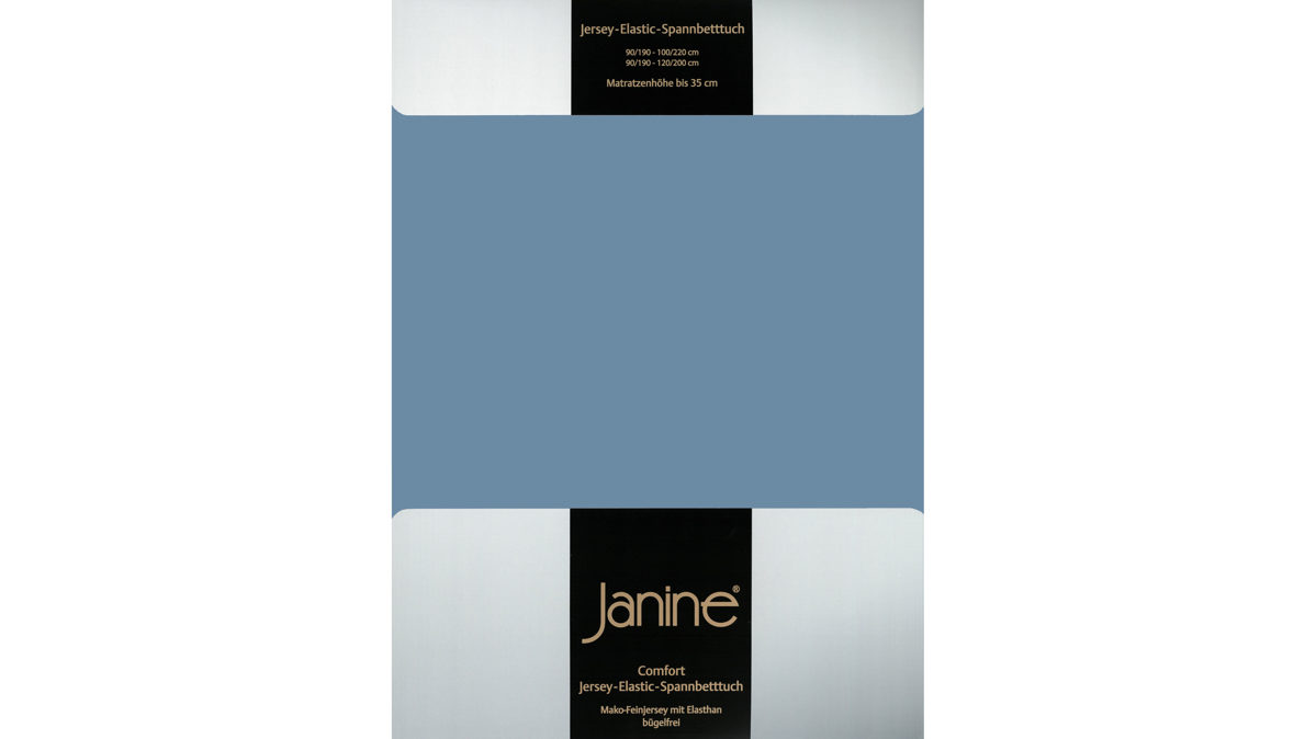 Spannbettlaken Janine aus Stoff in Jeansblau Janine® Spannbettlaken Denimblau - ca. 150 x 200 cm