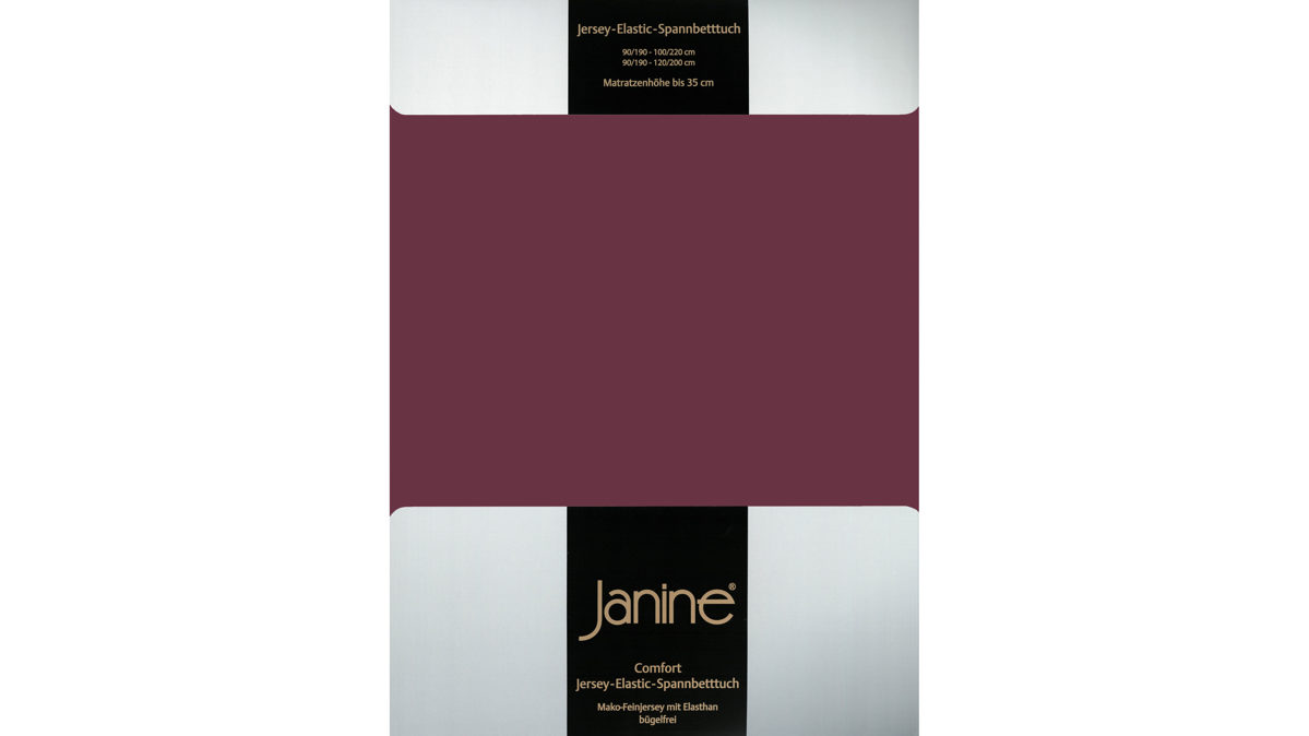 Spannbettlaken Janine aus Stoff in Dunkelrot Janine® Spannbettlaken Burgund - ca. 200 x 200 cm