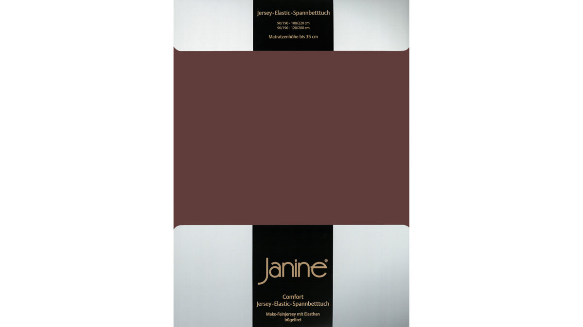 Spannbettlaken Janine aus Stoff in Dunkelbraun Janine® Spannbettlaken Dunkelbraun - ca. 200 x 200 cm