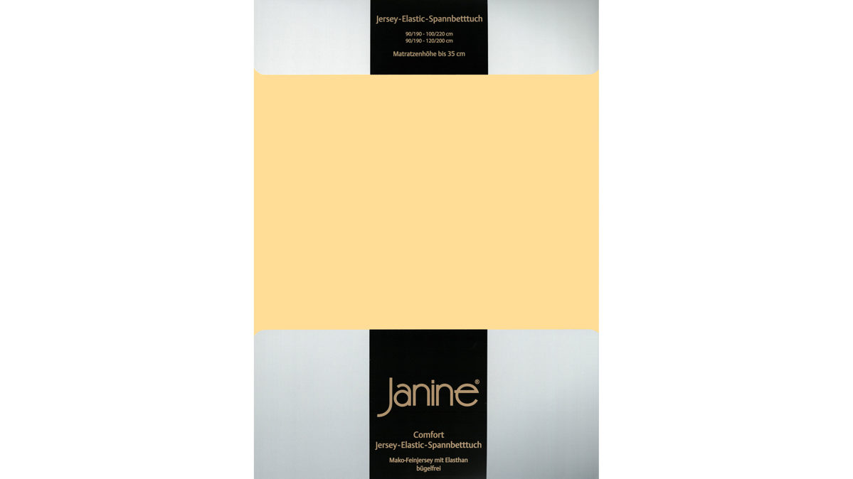 Spannbettlaken Janine aus Stoff in Gelb Janine® Spannbettlaken Vanille - ca. 100 x 200 cm