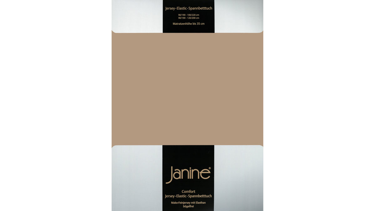 Spannbettlaken Janine aus Stoff in Braun Janine® Spannbettlaken Nougat - ca. 100 x 200 cm