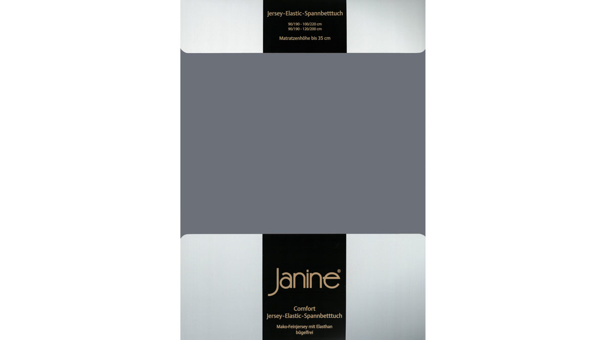 Spannbettlaken Janine aus Stoff in Anthrazit Janine® Spannbettlaken Opalgrau - ca. 100 x 200 cm