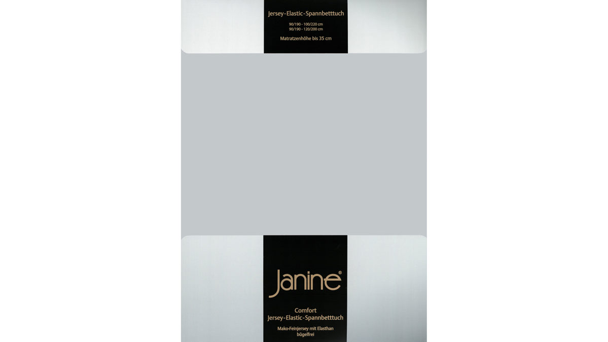 Spannbettlaken Janine aus Stoff in Silber Janine® Spannbettlaken Silber - ca. 100 x 200 cm