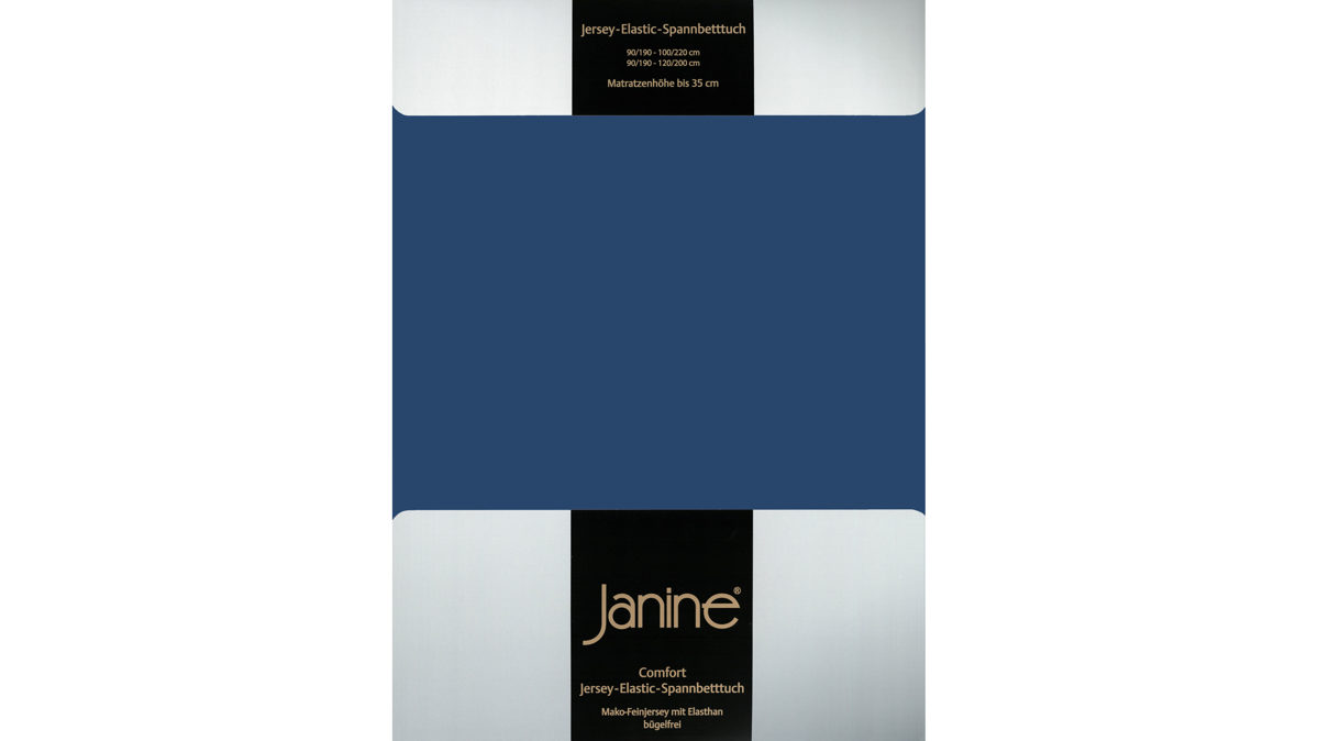 Spannbettlaken Janine aus Stoff in Dunkelblau Janine® Spannbettlaken Marine - ca. 100 x 200 cm