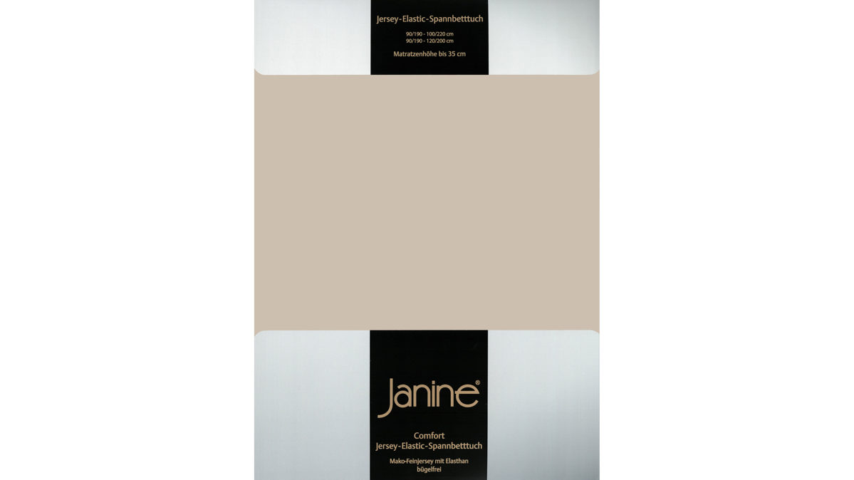 Spannbettlaken Janine aus Stoff in Beige Janine® Spannbettlaken Naturell - ca. 200 x 200 cm