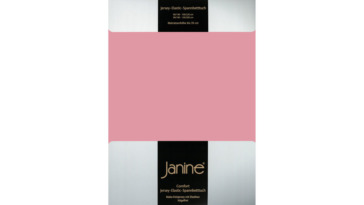 Spannbettlaken Janine aus Stoff in Pink Janine® Spannbettlaken Altrosé - ca. 150 x 200 cm