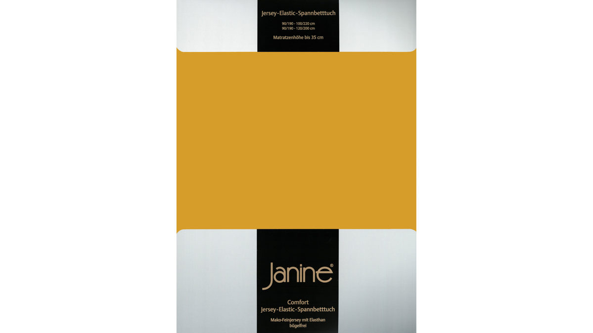 Spannbettlaken Janine aus Stoff in Gold Janine® Spannbettlaken Honigblond - ca. 100 x 200 cm