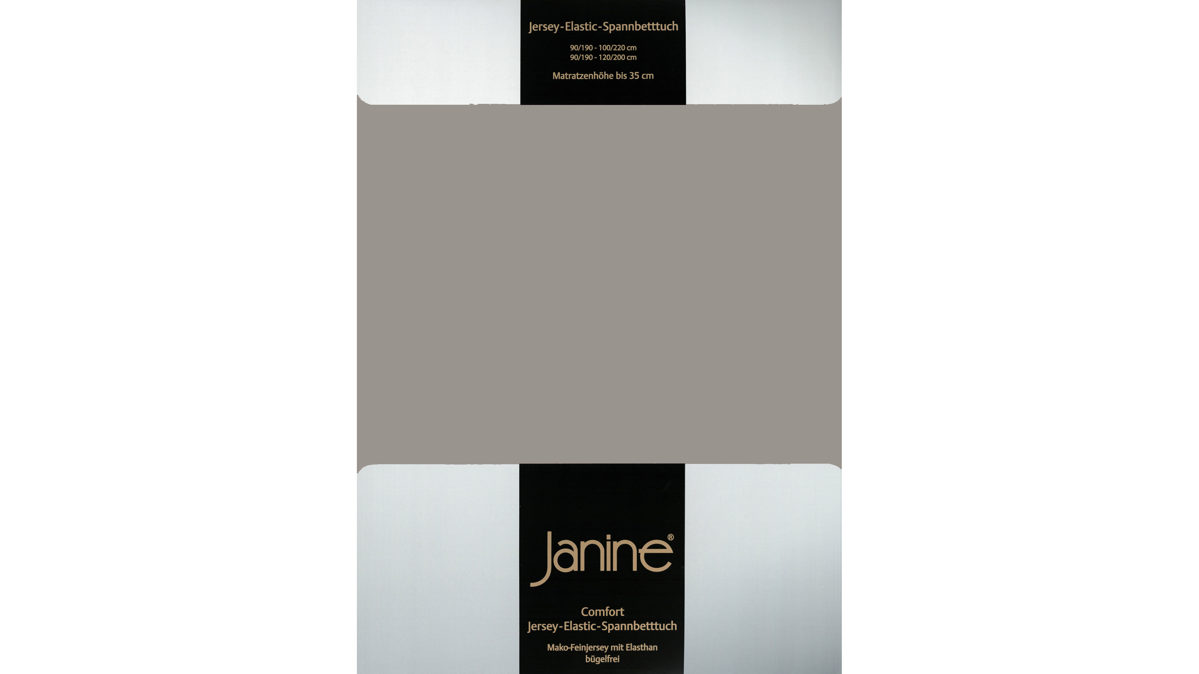 Spannbettlaken Janine aus Stoff in Grau Janine® Spannbettlaken Vulkan - ca. 150 x 200 cm