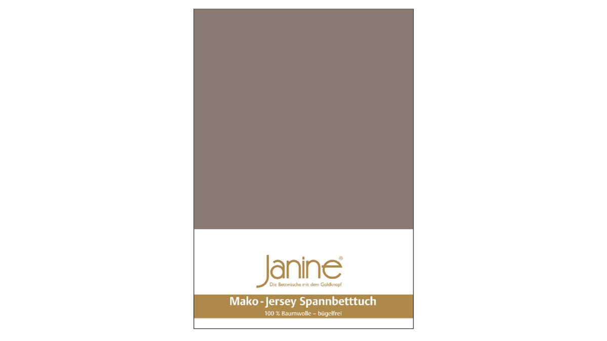 Spannbettlaken Janine aus Stoff in Hellbraun Janine® Spannbettlaken Taupe - ca. 100 x 200 cm