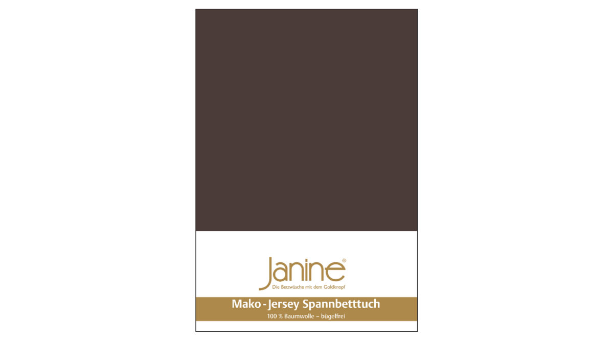 Spannbettlaken Janine aus Stoff in Dunkelbraun Janine® Spannbettlaken Dunkelbraun - ca. 150 x 200 cm