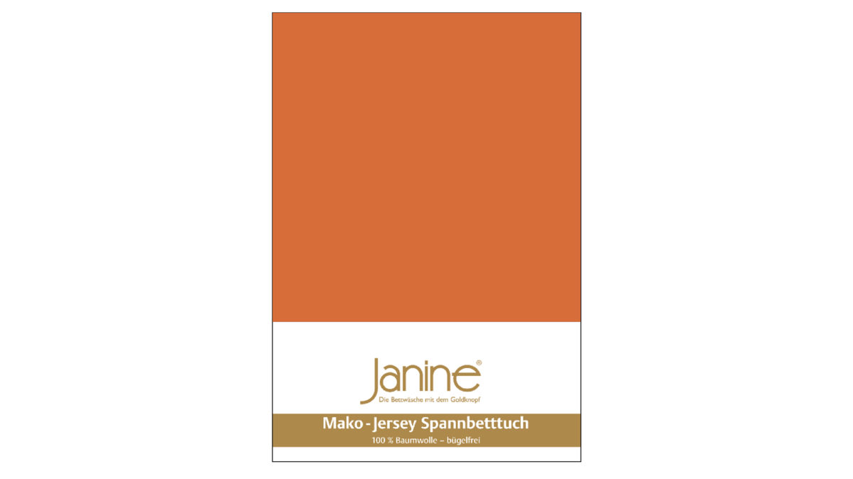 Spannbettlaken Janine aus Stoff in Orange Janine® Spannbettlaken Rost-Orange - ca. 100 x 200 cm