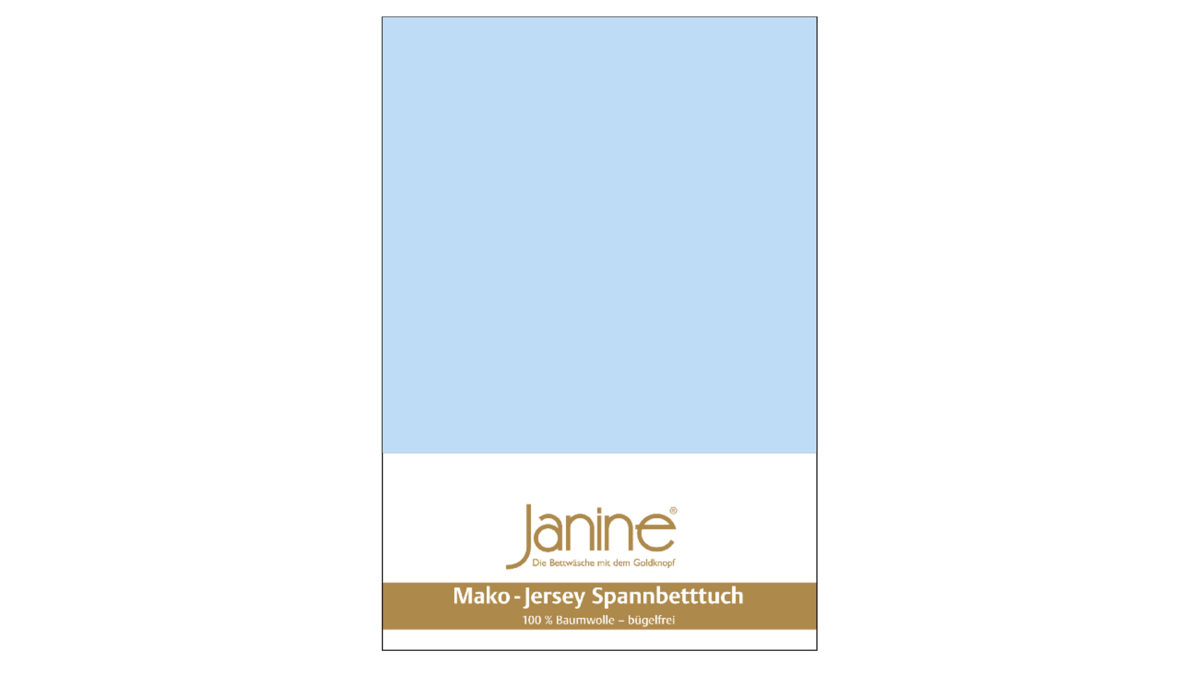 Spannbettlaken Janine aus Stoff in Hellblau Janine® Spannbettlaken Hellblau - ca. 100 x 200 cm