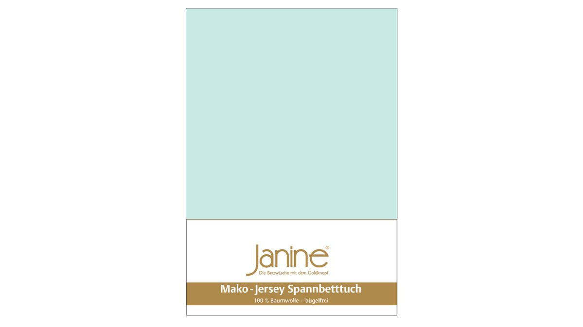 Spannbettlaken Janine® aus Stoff in Türkis Janine® Spannbettlaken Morgennebel - ca. 200 x 200 cm
