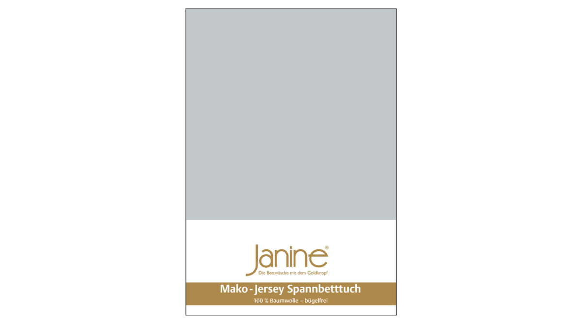 Spannbettlaken Janine® aus Stoff in Silber Janine® Spannbettlaken Silber - ca. 100 x 200 cm