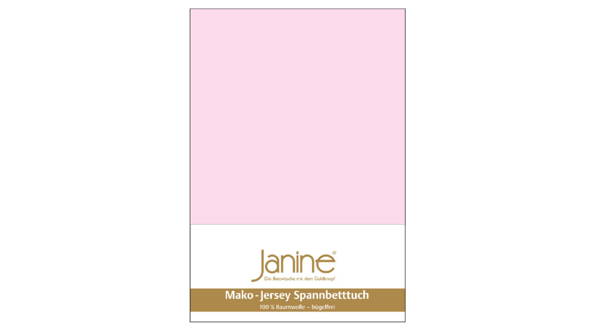 Spannbettlaken Janine aus Stoff in Rosa Janine® Spannbettlaken Zartrosa - ca. 100 x 200 cm