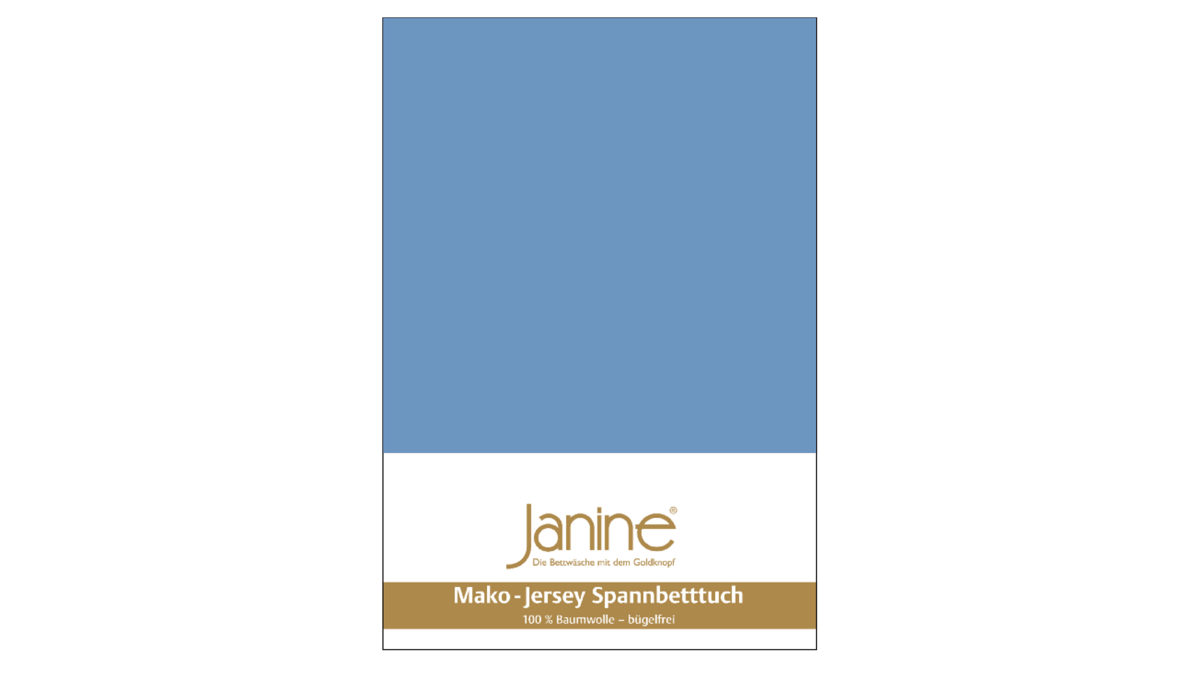 Spannbettlaken Janine® aus Stoff in Blau Janine® Spannbettlaken Blau - ca. 100 x 200 cm