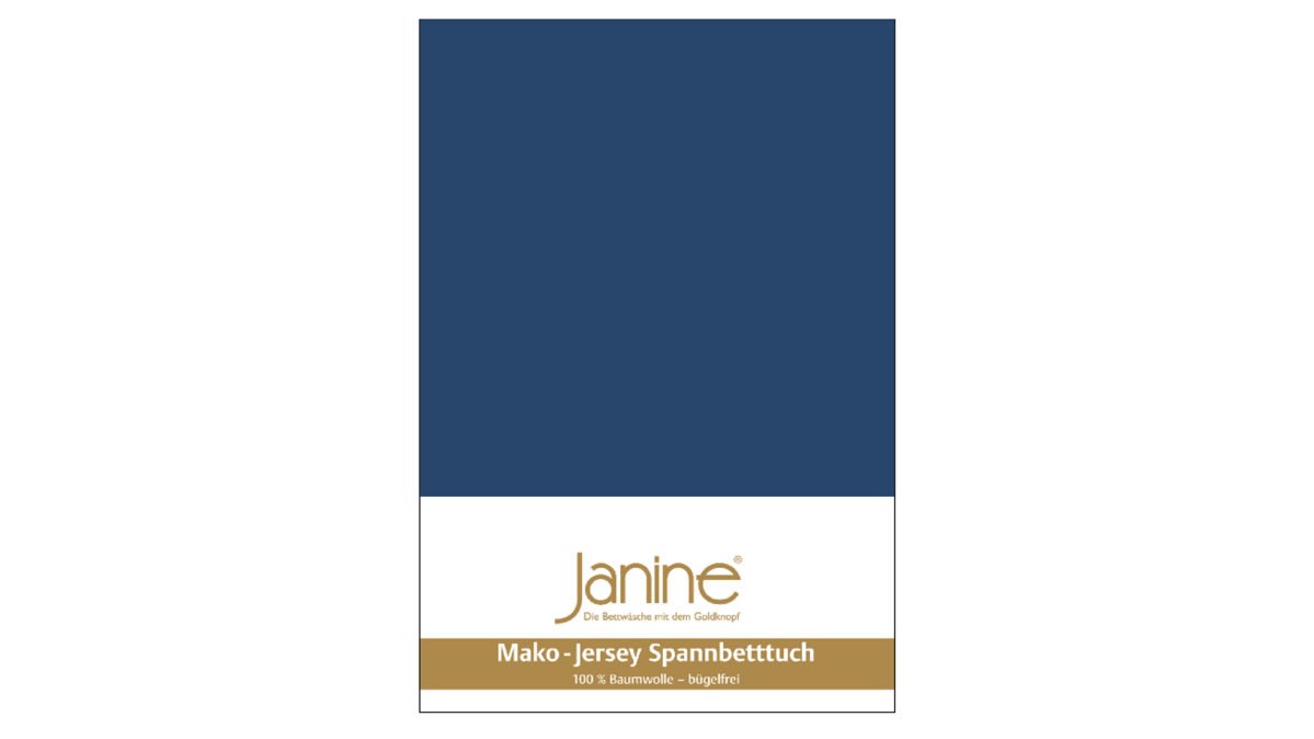 Spannbettlaken Janine aus Stoff in Dunkelblau Janine® Spannbettlaken Marine - ca. 100 x 200 cm