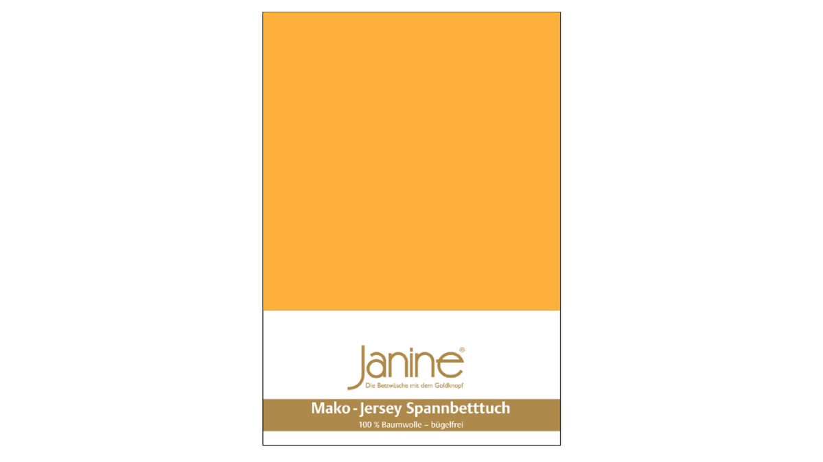 Spannbettlaken Janine aus Stoff in Apricot Janine® Spannbettlaken Sonnengelb - ca. 150 x 200 cm