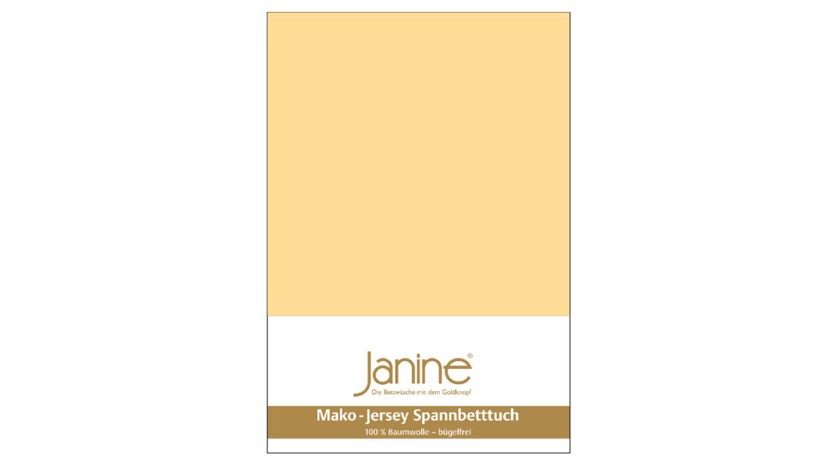 Spannbettlaken Janine aus Stoff in Gelb Janine® Spannbettlaken Vanille - ca. 100 x 200 cm