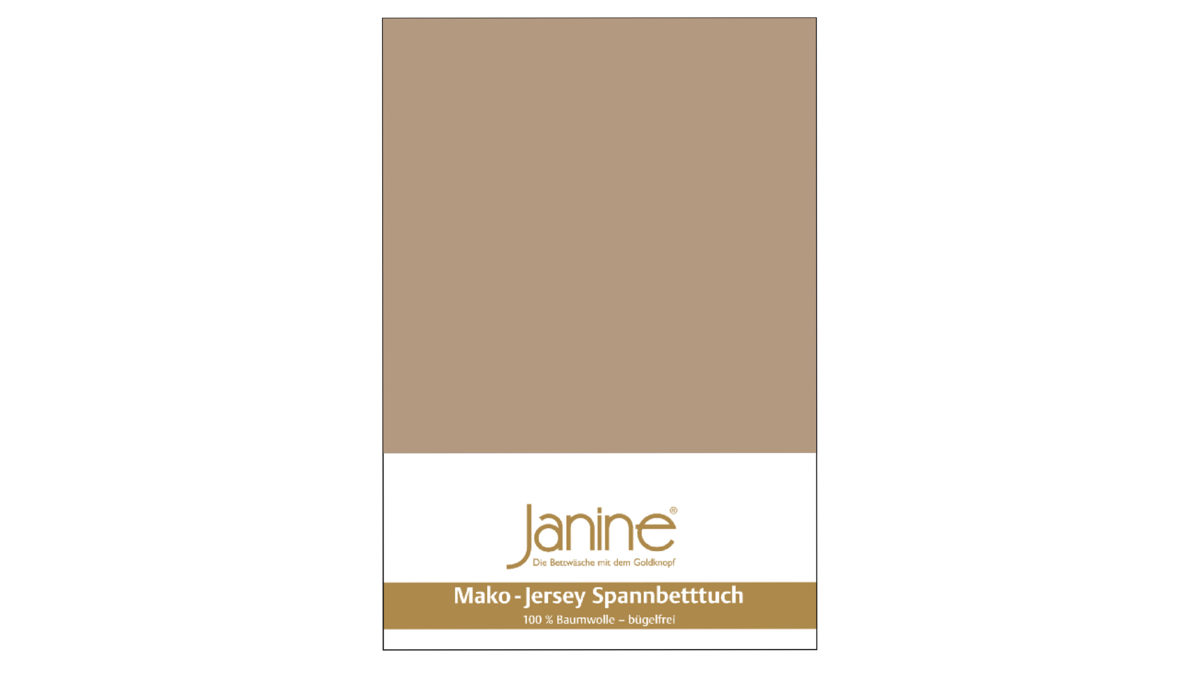 Spannbettlaken Janine aus Stoff in Braun Janine® Spannbettlaken Nougat - ca. 100 x 200 cm