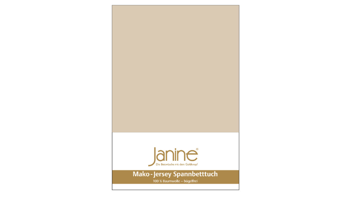 Spannbettlaken Janine® aus Stoff in Sand Janine® Spannbettlaken Sand - ca. 150 x 200 cm