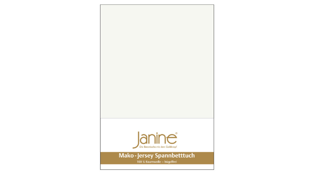 Spannbettlaken Janine aus Stoff in Ecru Janine® Spannbettlaken Ecru - ca. 100 x 200 cm