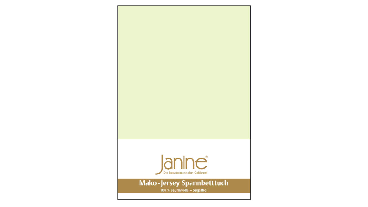 Spannbettlaken Janine® aus Stoff in Hellgrün Janine® Spannbettlaken Limone – ca. 150 x 200 cm