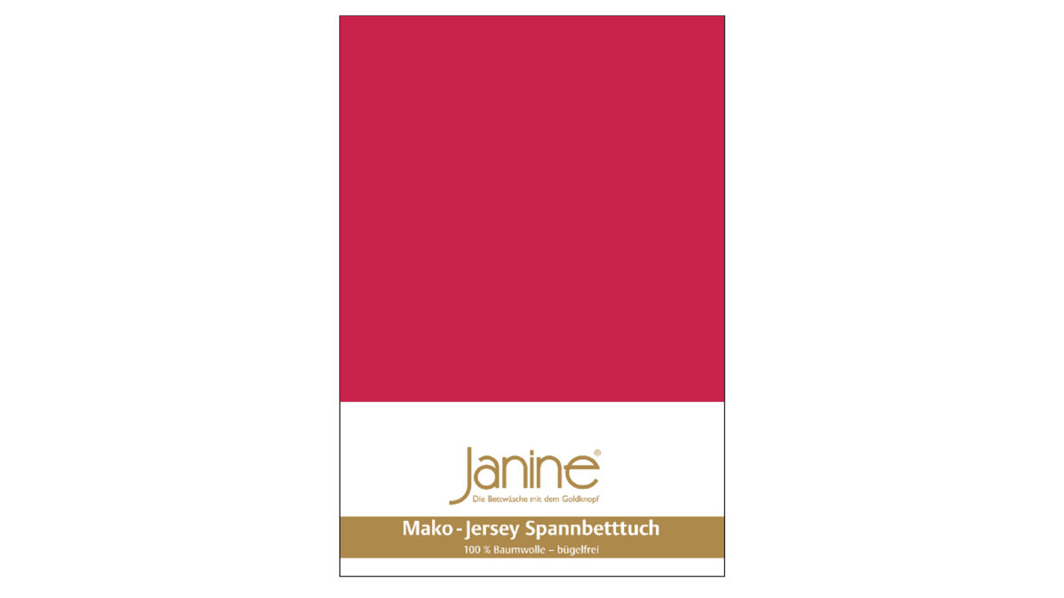 Spannbettlaken Janine® aus Stoff in Rot Janine® Spannbettlaken Rot - ca. 150 x 200 cm