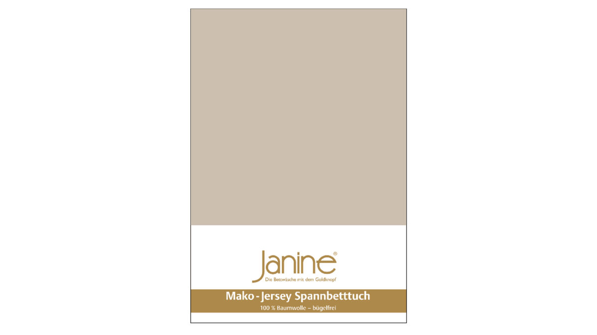 Spannbettlaken Janine aus Stoff in Beige Janine® Spannbettlaken Naturell - ca. 150 x 200 cm