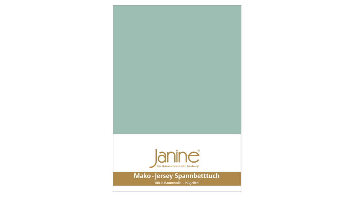 Spannbettlaken Janine aus Stoff in Fichte Janine® Spannbettlaken Rauchgrün - ca. 100 x 200 cm